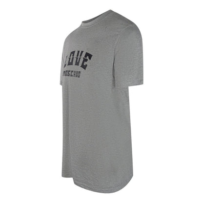 Grey - Side - Love Moschino Mens Bold Logo T-Shirt