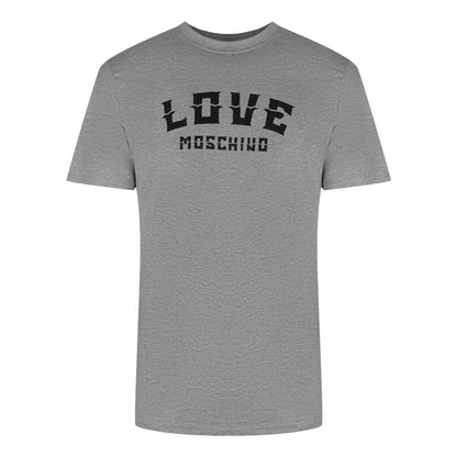 Grey - Front - Love Moschino Mens Bold Logo T-Shirt