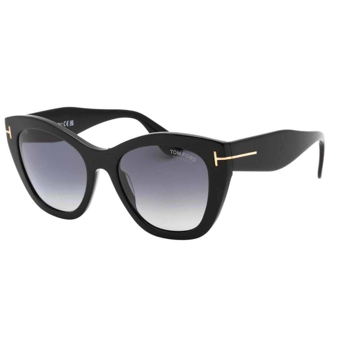 Shiny Black - Back - Tom Ford Womens-Ladies Cara Smoke Polarised Sunglasses