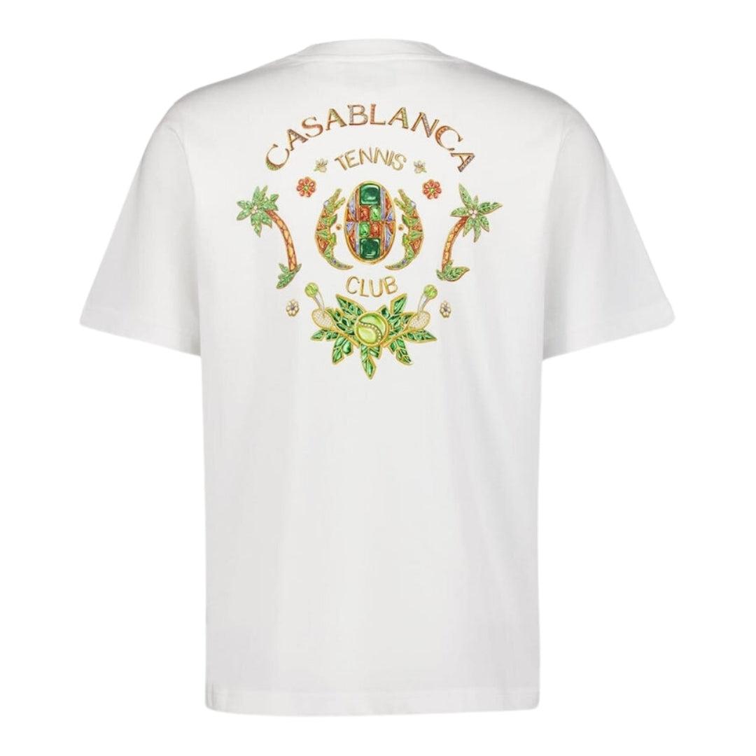 White - Back - Casablanca Mens Joyaux D´Afrique Tennis Club T-Shirt