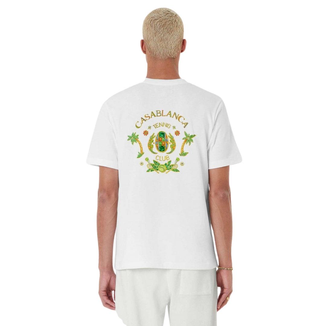 White - Pack Shot - Casablanca Mens Joyaux D´Afrique Tennis Club T-Shirt