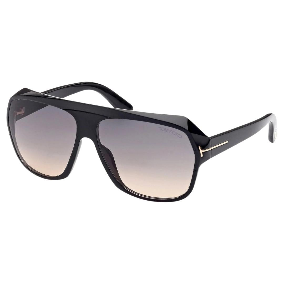 Shiny Black - Back - Tom Ford Mens Hawkings Smoke Gradient Sunglasses