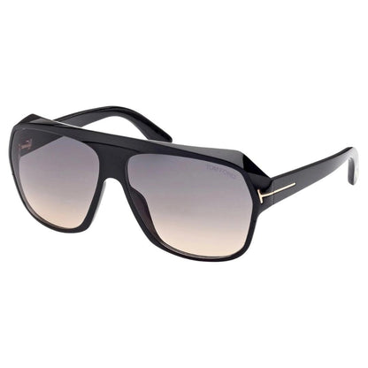 Shiny Black - Back - Tom Ford Mens Hawkings Smoke Gradient Sunglasses