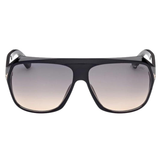 Shiny Black - Front - Tom Ford Mens Hawkings Smoke Gradient Sunglasses