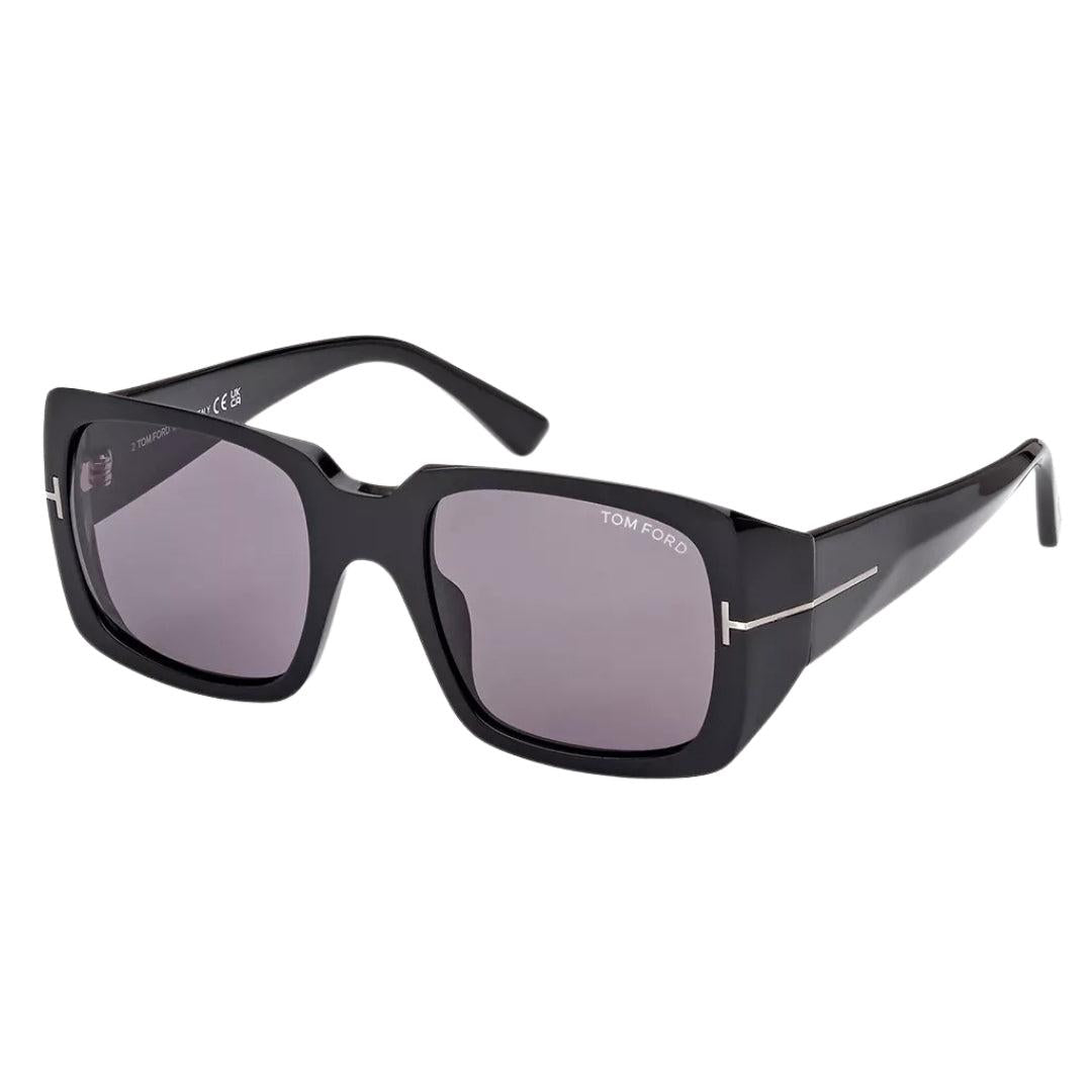 Shiny Black - Back - Tom Ford Womens-Ladies Ryder Smoke Sunglasses