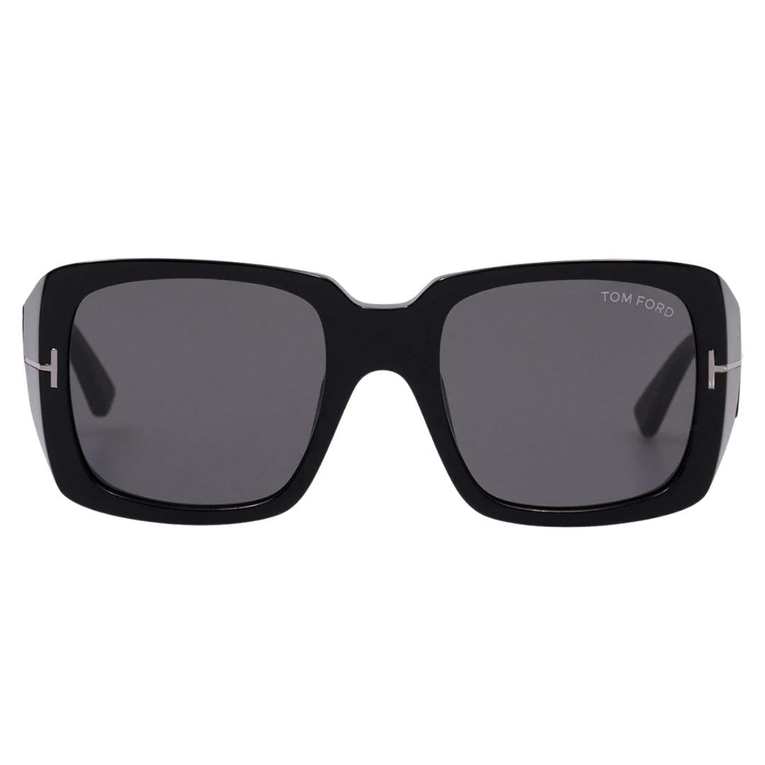 Shiny Black - Front - Tom Ford Womens-Ladies Ryder Smoke Sunglasses