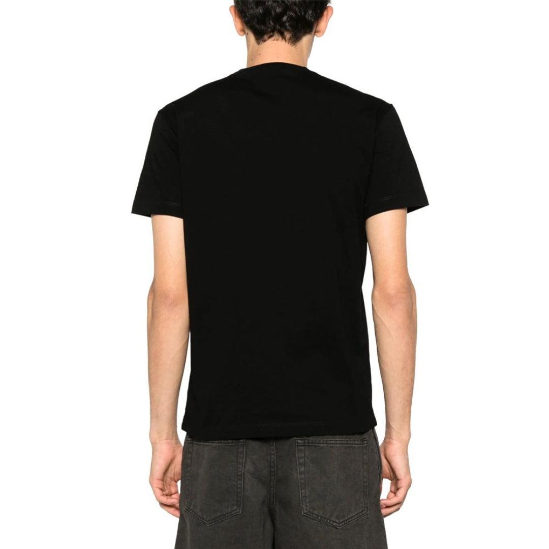 Black - Lifestyle - DSquared2 Mens Macho Logo Washed Cool Fit T-Shirt