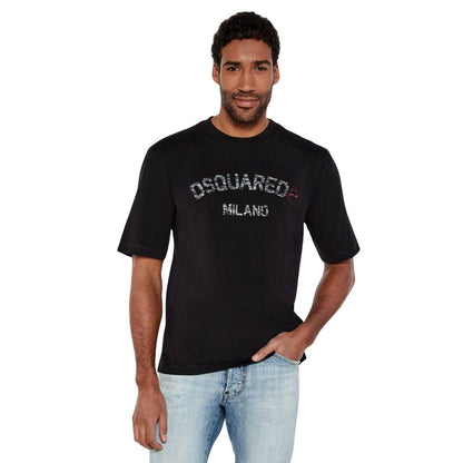 Black - Lifestyle - DSquared2 Mens Milano Logo T-Shirt