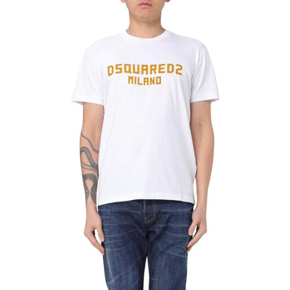 White - Lifestyle - DSquared2 Mens Milano Cotton T-Shirt