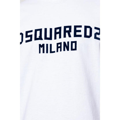 White-Black - Pack Shot - DSquared2 Mens Milano Cotton T-Shirt
