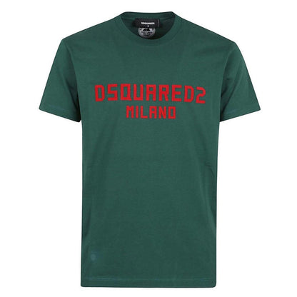 Green - Front - DSquared2 Mens Milano Cotton T-Shirt