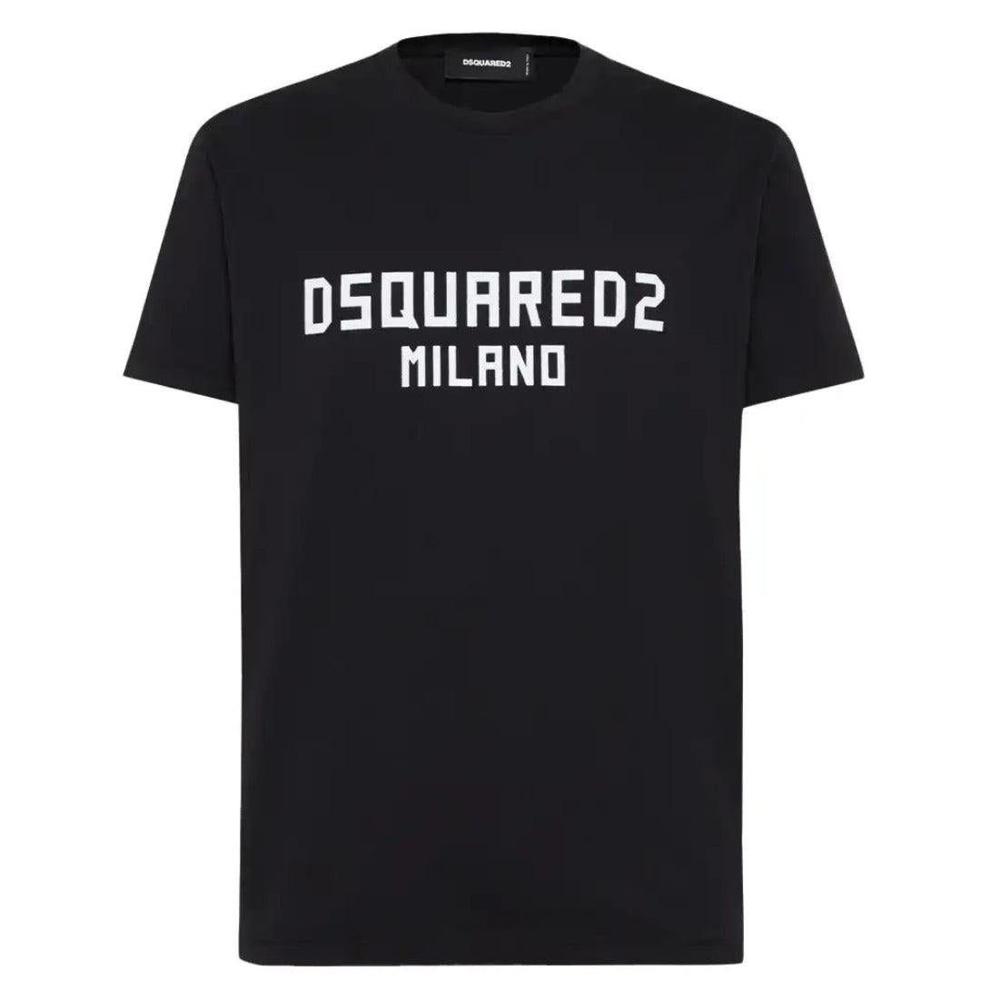 Black - Front - DSquared2 Mens Milano Cotton T-Shirt