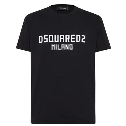 Black - Front - DSquared2 Mens Milano Cotton T-Shirt