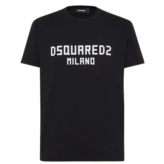 Black - Front - DSquared2 Mens Milano Cotton T-Shirt