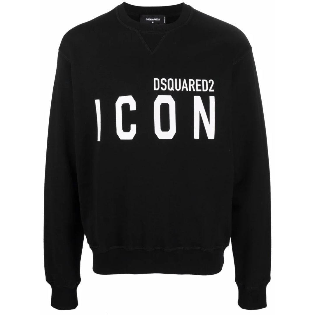 Black - Front - DSquared2 Unisex Adult Cool Icon Logo Sweatshirt