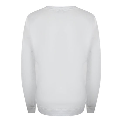 White - Side - Love Moschino Womens-Ladies Heart Logo Sweatshirt
