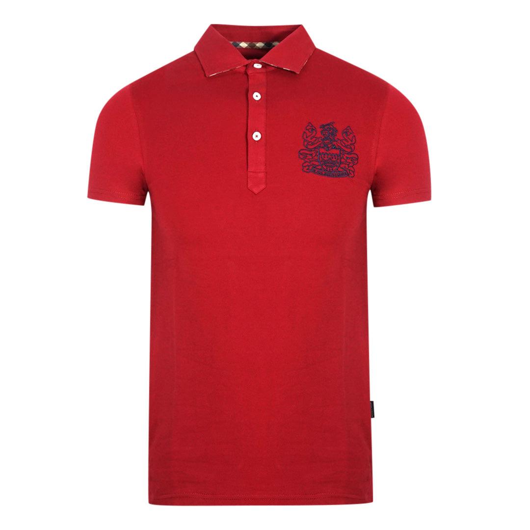 Red - Front - Aquascutum Unisex Adult Aldis Chest Logo Polo Shirt
