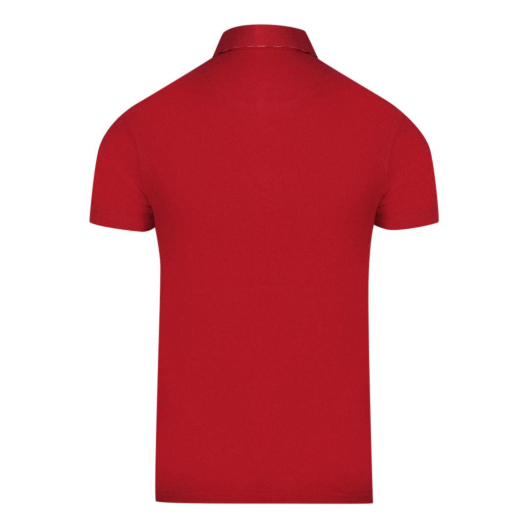 Red - Back - Aquascutum Unisex Adult Aldis Chest Logo Polo Shirt