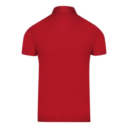 Red - Back - Aquascutum Unisex Adult Aldis Chest Logo Polo Shirt
