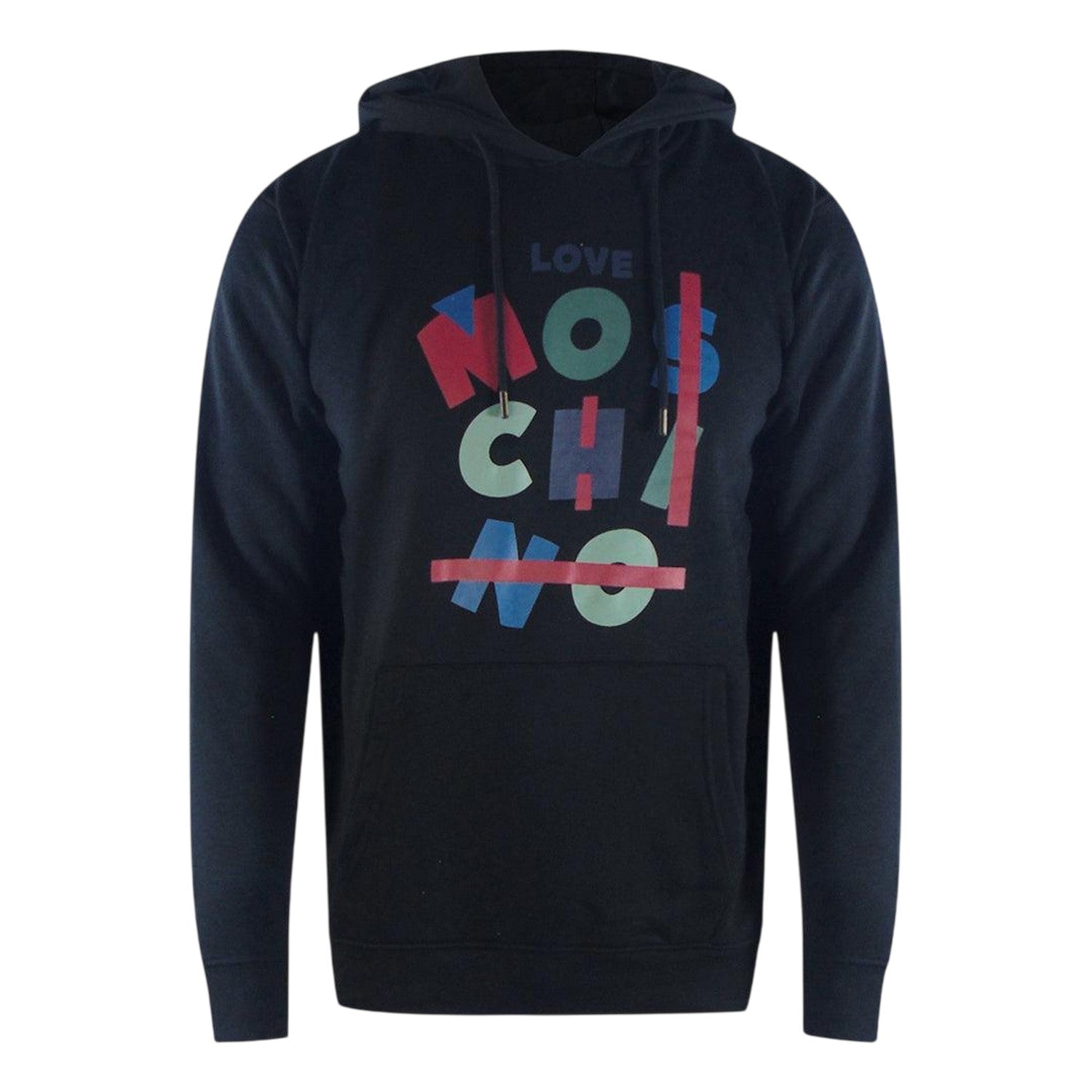 Black - Front - Love Moschino Womens-Ladies Jumble Hoodie