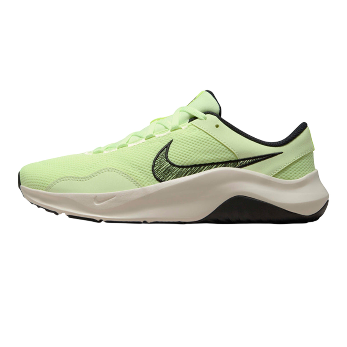 Fluorescent Yellow - Side - Nike Mens Legend Essential 3 Swoosh Lace Up Trainers