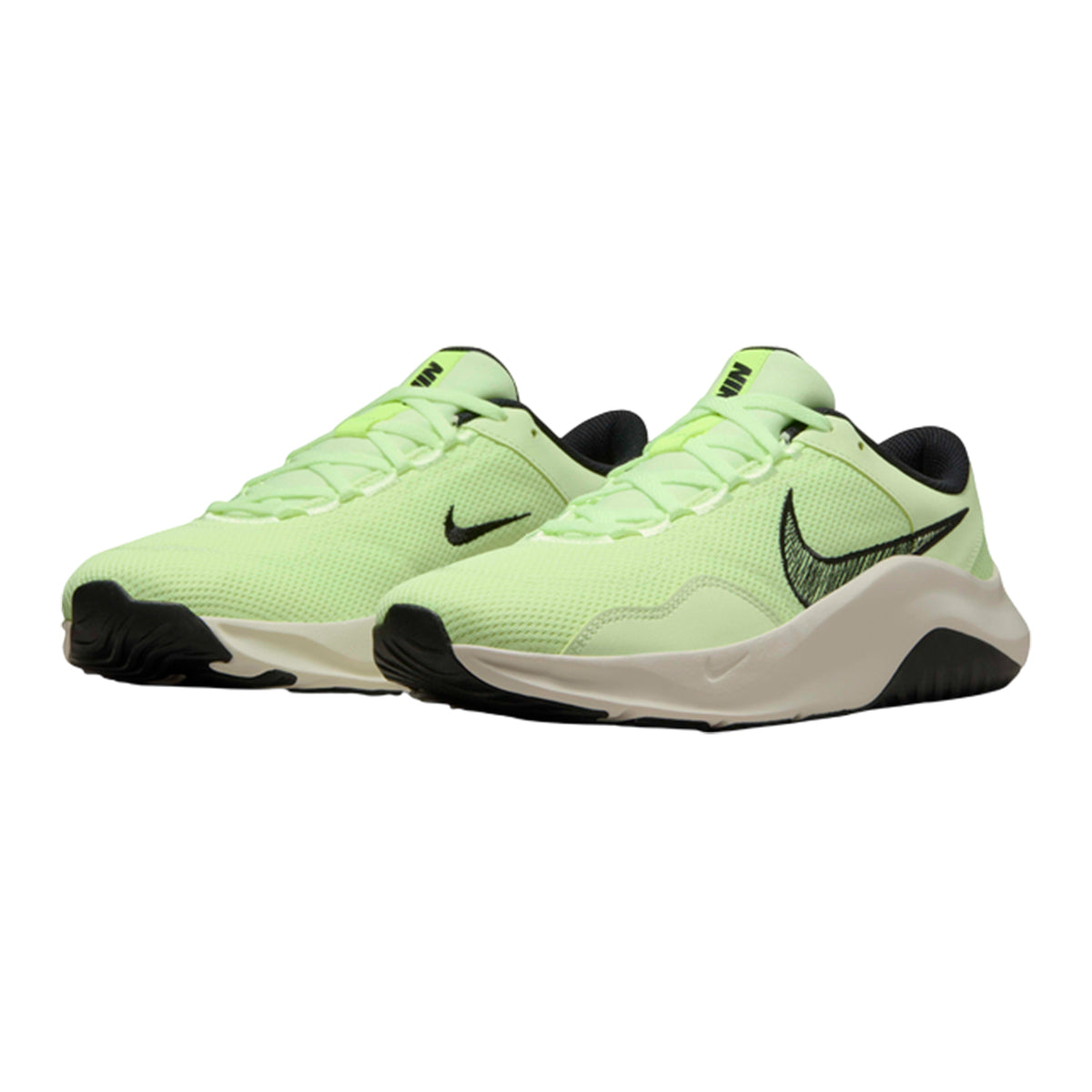 Fluorescent Yellow - Front - Nike Mens Legend Essential 3 Swoosh Lace Up Trainers