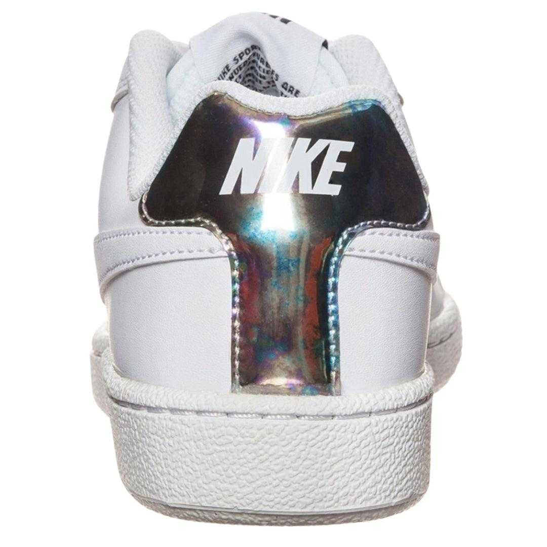 White-Silver - Back - Nike Womens-Ladies Court Royale Leather Trainers