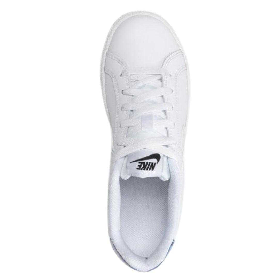 White-Silver - Pack Shot - Nike Womens-Ladies Court Royale Leather Trainers