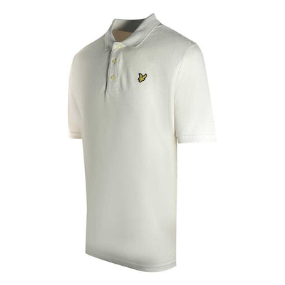 Light Mist - Side - Lyle & Scott Mens Tipped Textured Polo Shirt