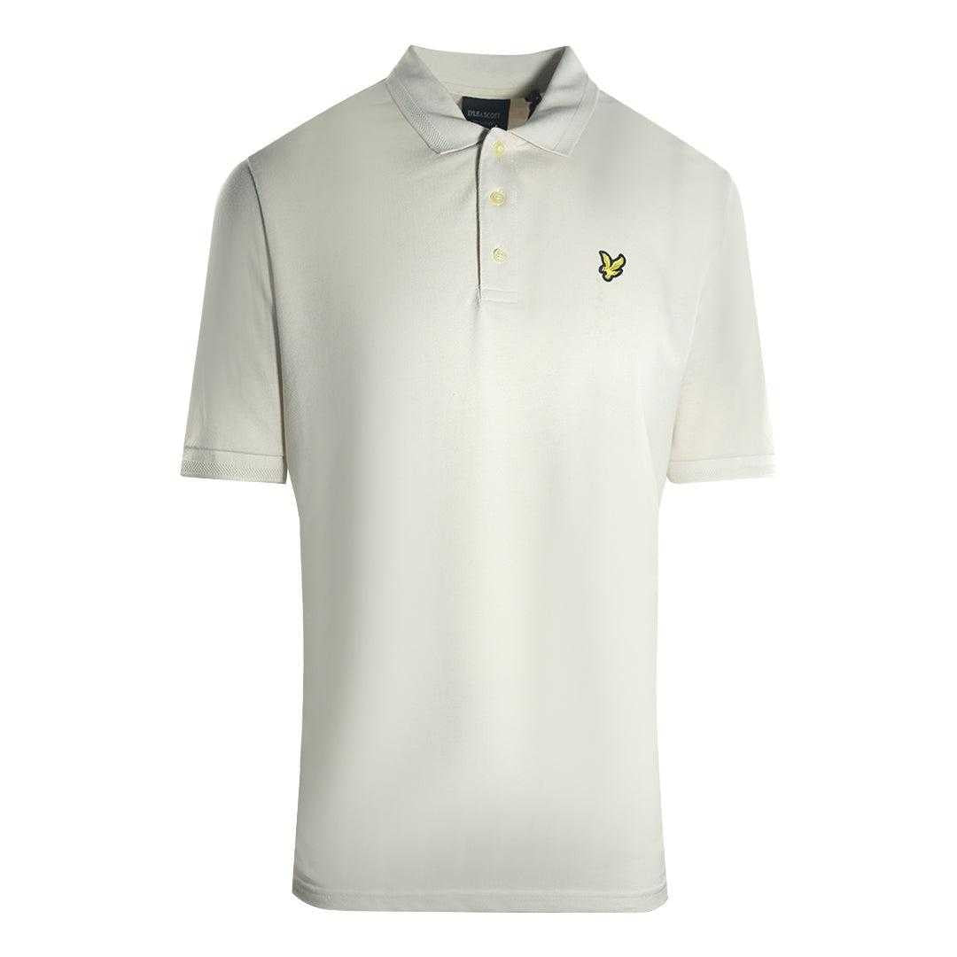 Light Mist - Front - Lyle & Scott Mens Tipped Textured Polo Shirt