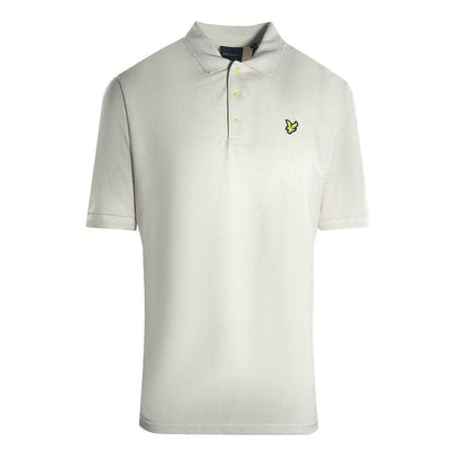 Light Mist - Front - Lyle & Scott Mens Tipped Textured Polo Shirt