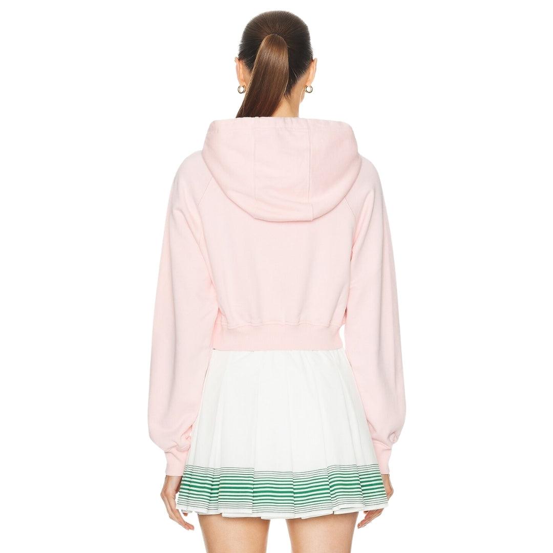 Pale Pink - Back - Casablanca Womens-Ladies Crop Hoodie