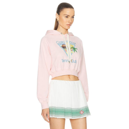 Pale Pink - Lifestyle - Casablanca Womens-Ladies Crop Hoodie