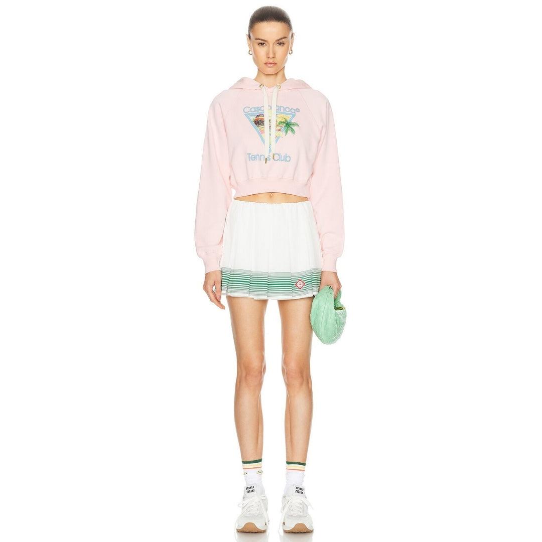 Pale Pink - Pack Shot - Casablanca Womens-Ladies Crop Hoodie