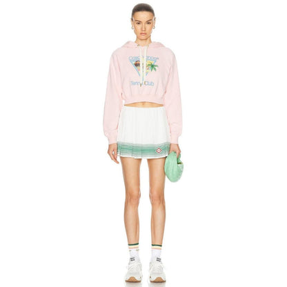 Pale Pink - Pack Shot - Casablanca Womens-Ladies Crop Hoodie