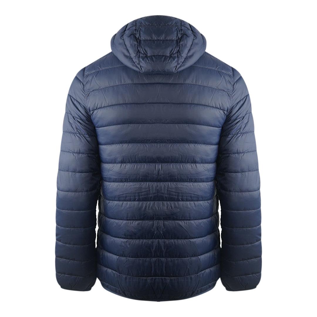 Navy Blue - Back - Aquascutum Mens London Logo Hooded Padded Jacket