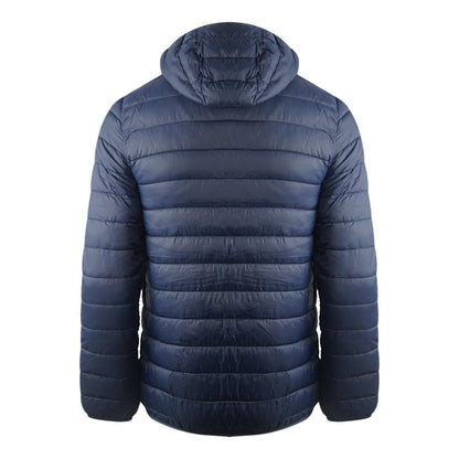 Navy Blue - Back - Aquascutum Mens London Logo Hooded Padded Jacket