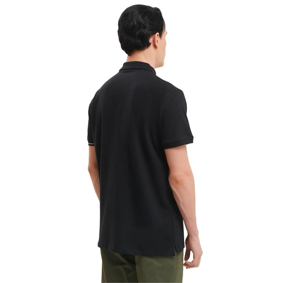 Classic Black - Back - Ice Iceberg Mens Cotton Blend Polo Shirt