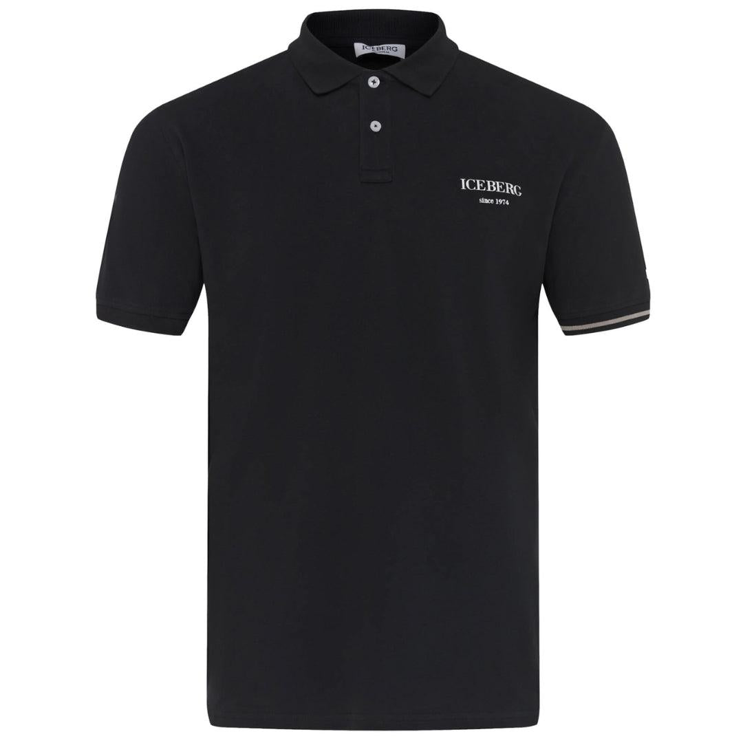 Classic Black - Front - Ice Iceberg Mens Cotton Blend Polo Shirt