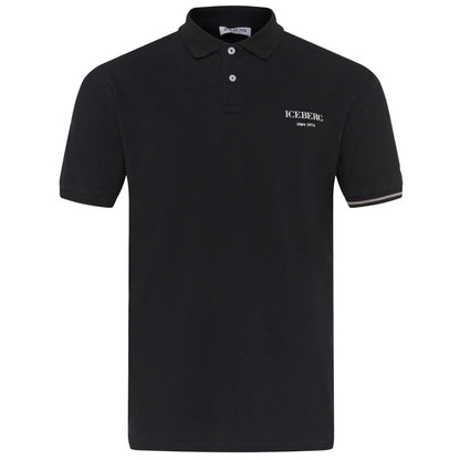 Classic Black - Front - Ice Iceberg Mens Cotton Blend Polo Shirt