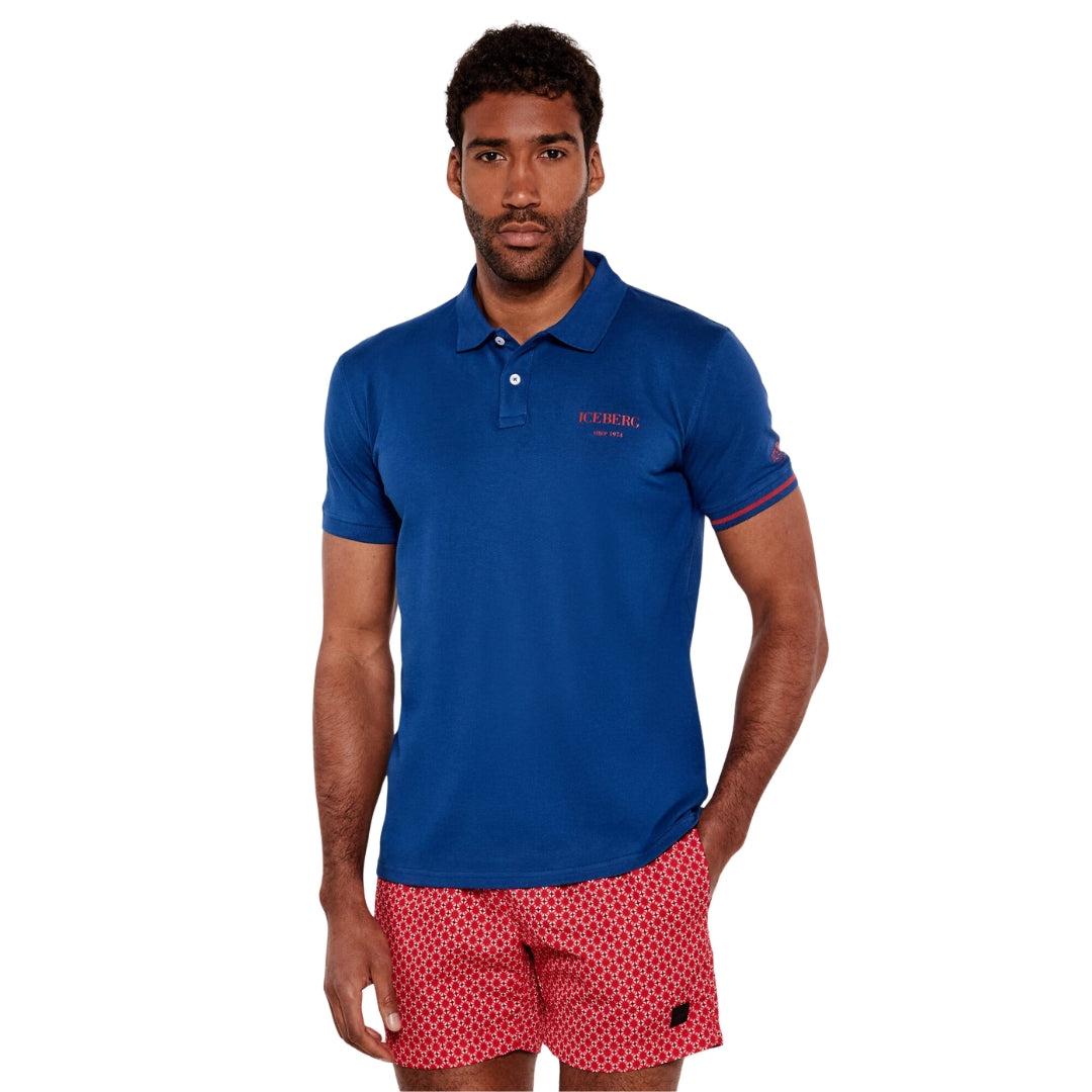 Iceberg - Pack Shot - Ice Iceberg Mens Cotton Blend Polo Shirt