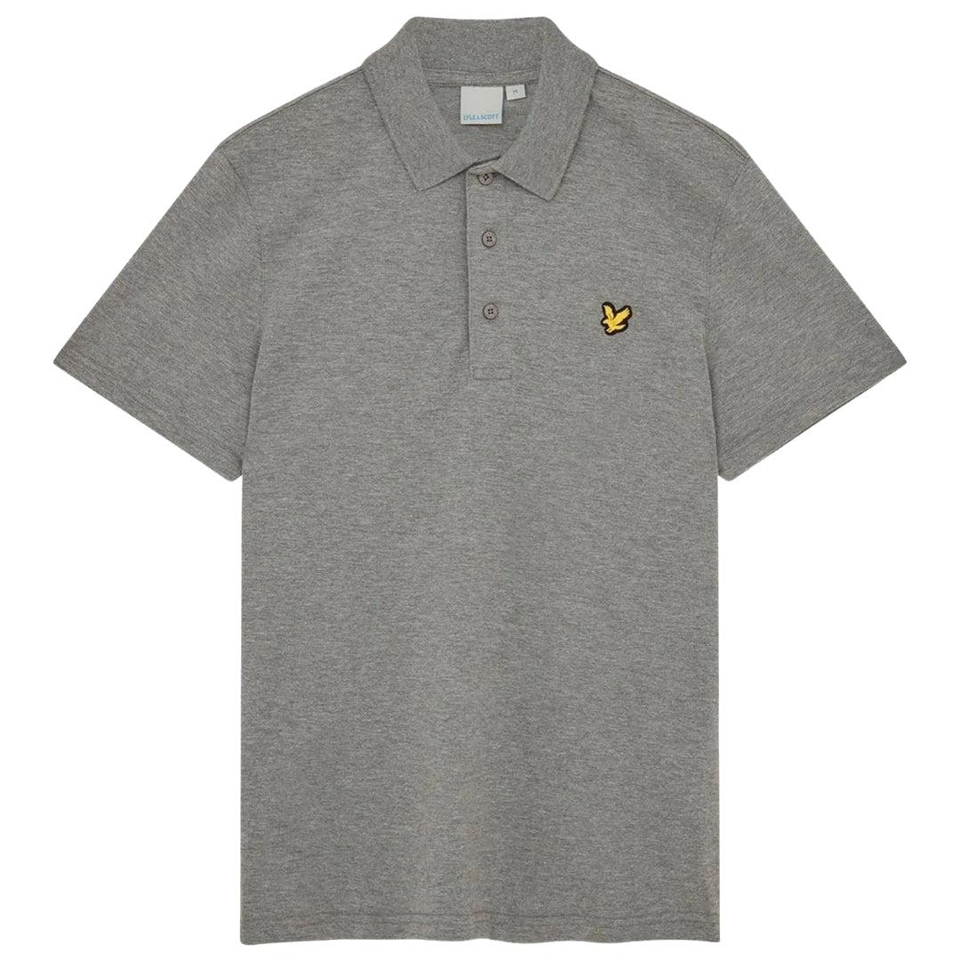 Grey - Front - Lyle & Scott Mens Regular Sports Polo Shirt