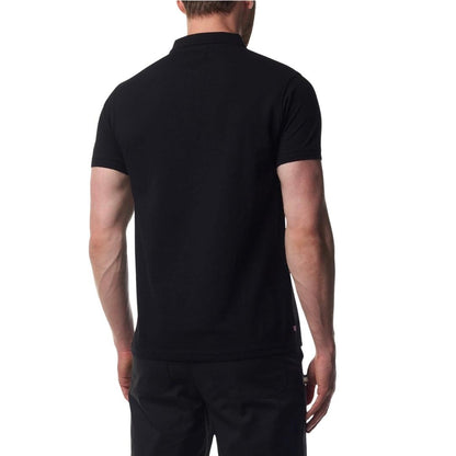 Black - Back - Aquascutum Mens Active Cotton Dri-FIT Polo Shirt