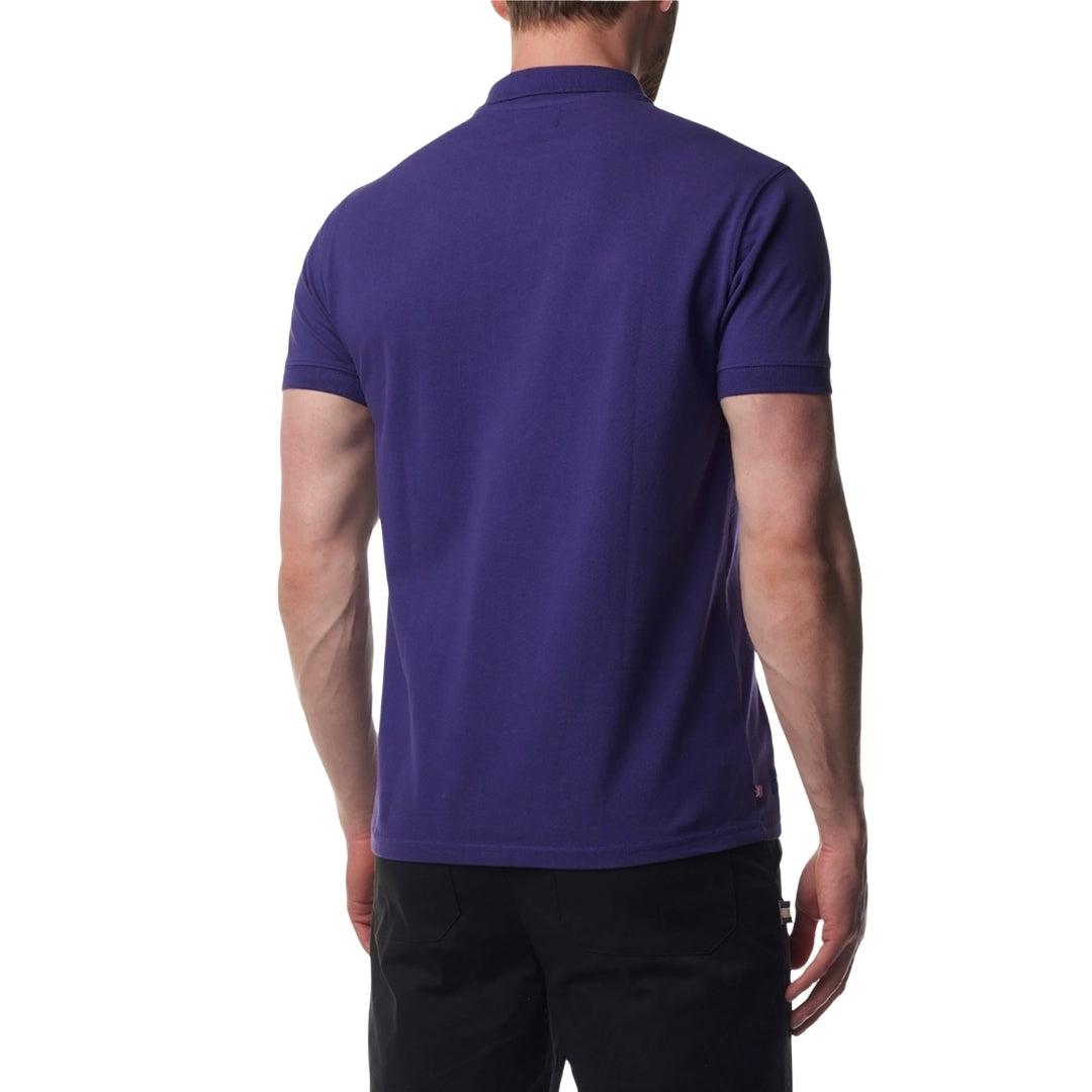 Striking Purple - Back - Aquascutum Mens Active Cotton Dri-FIT Polo Shirt