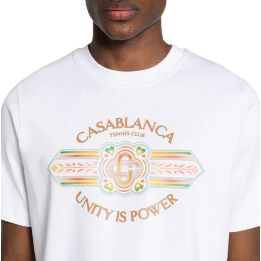 White - Side - Casablanca Unisex Adult Unity Is Power T-Shirt