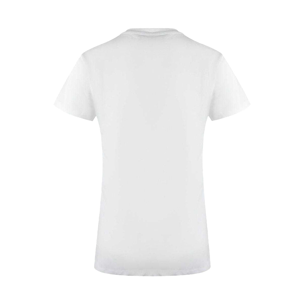 White - Back - Love Moschino Womens-Ladies Metallic Logo T-Shirt
