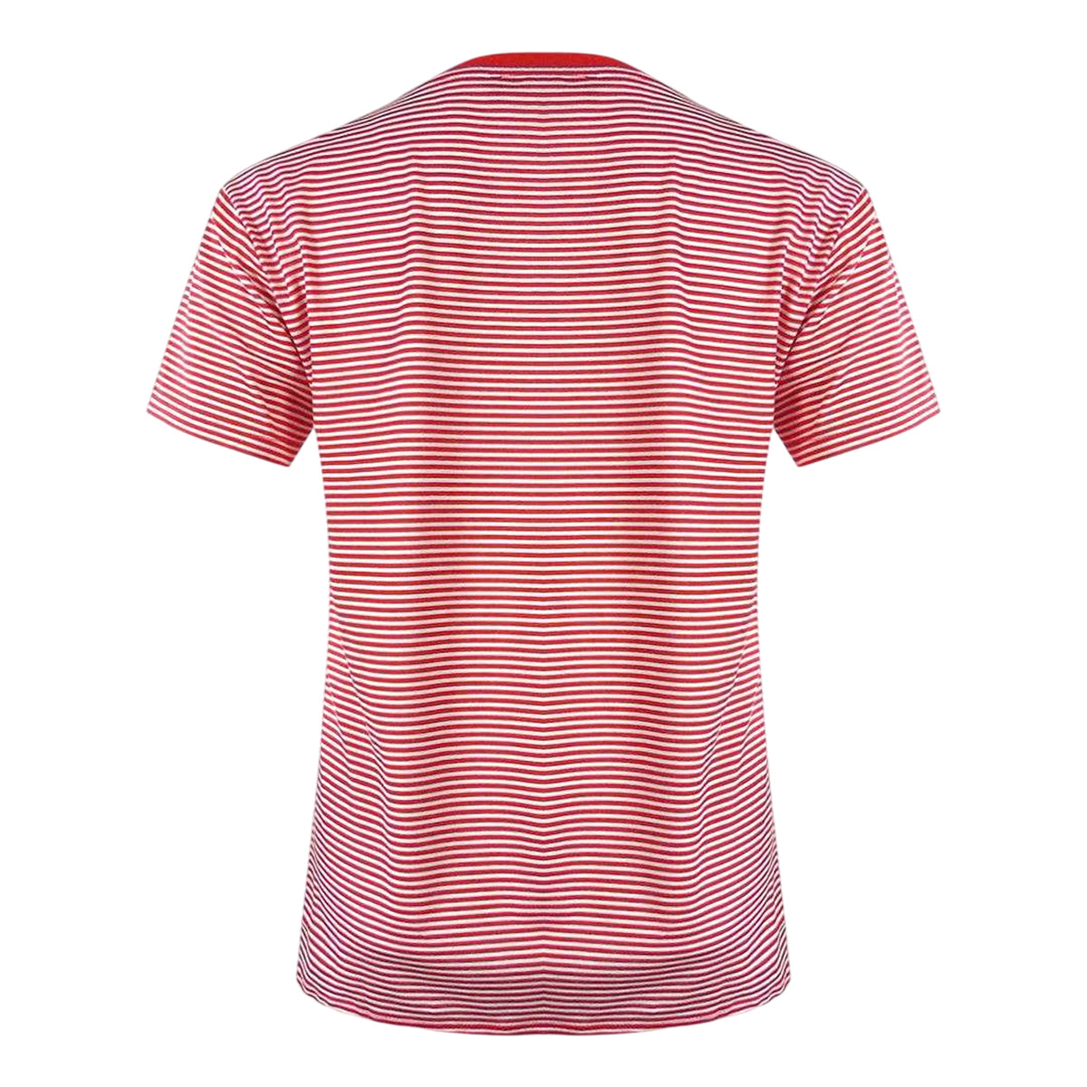 Red-White - Back - Love Moschino Womens-Ladies Love T-Shirt
