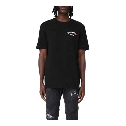 Black - Side - DSquared2 Unisex Adult Rubberised Logo Cotton Regular T-Shirt