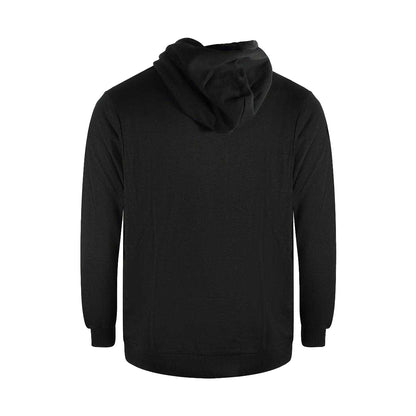 Black - Back - Diesel Mens Denim Division Cut Drawstring Hoodie