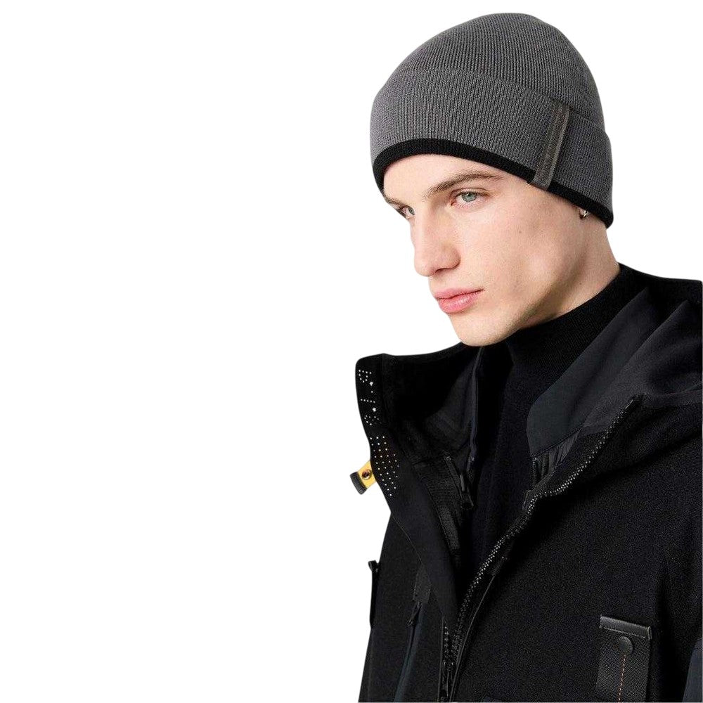 Pewter Black - Side - Parajumpers Iconic Merino Wool Winter Hat